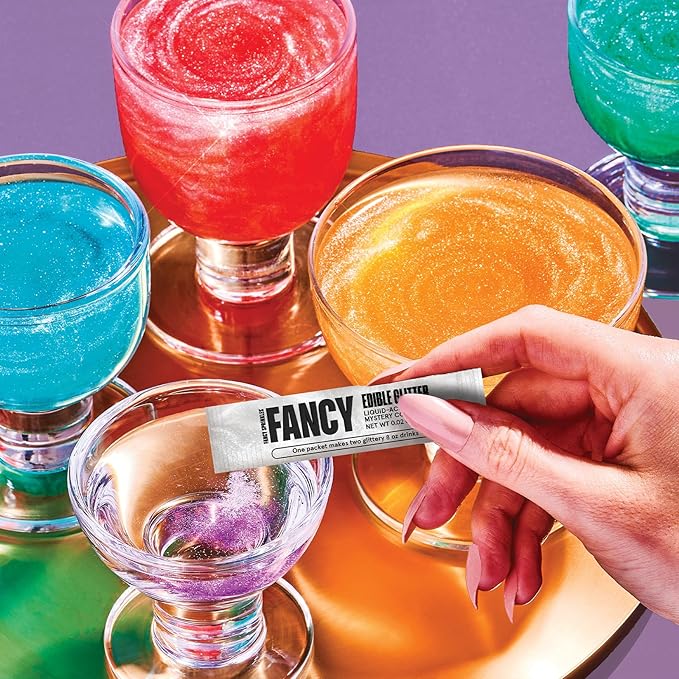 Fancy Sprinkles VIP Set (Opulust and Mystery) Edible Glitter Packets Portable & On-The-Go for