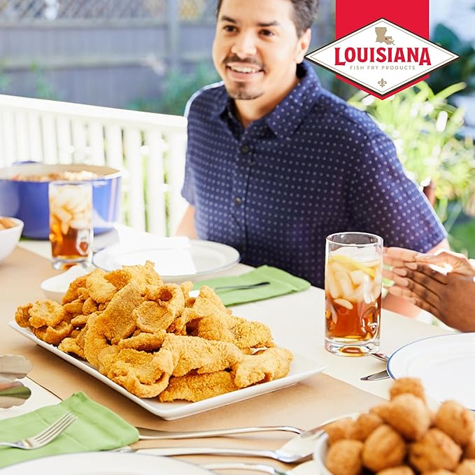 Louisiana Fish Fry Seasoned Fish Fry Seafood Breading Mix 2.88 Pound (Pack of 1) - Season and Cook