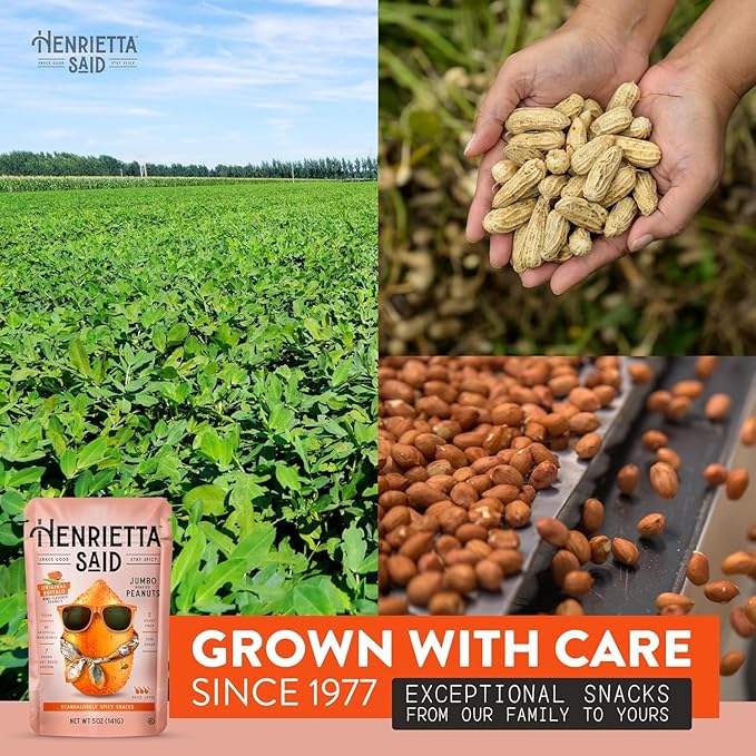 Henrietta Said Wing-Flavored Peanuts - Truly Good Foods Snacking Nuts - Bold Flavors - Savory &