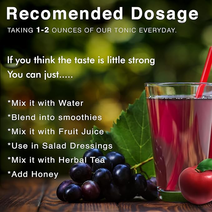 Tonic Man Old Fashioned Organic Wellness Herbal Tonic Made with Raw Apple Cider Vinegar Organic