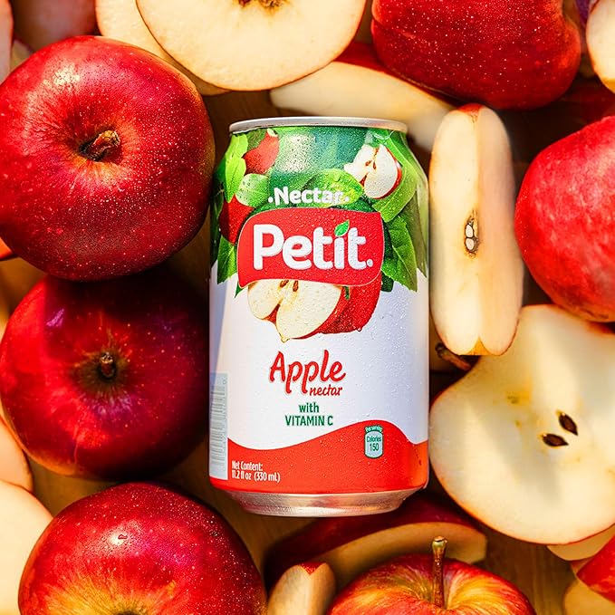 Petit Apple Nectar, 330 ml Cans (Pack of 24) ??Refreshing Fruit Juice Beverage