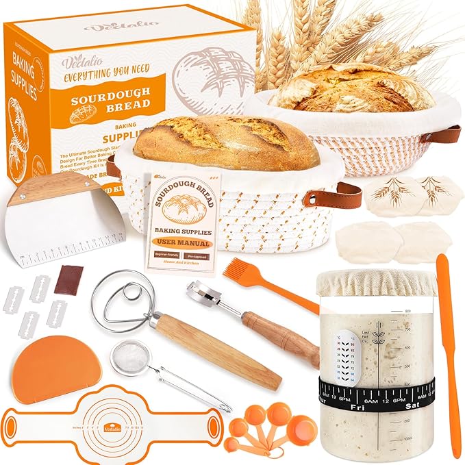 Sourdough Starter Kit, Sourdough Bread Baking Supplies, Sour Dough Starter Kits, Woven Bread