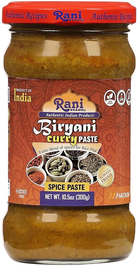 Rani Biryani Masala Curry Paste (Cooking Spice Paste for Indian Rice Dishes, Pullao/Pilau) 10.5oz