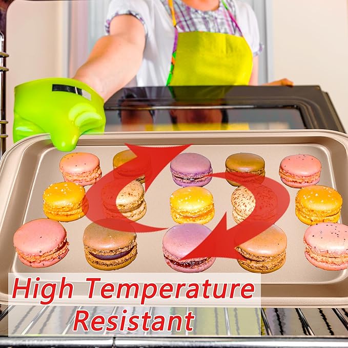 Nonstick Baking Pans Set, 5-Piece Kitchen Baking Sheets for Oven, Bakeware Sets with Round/Square