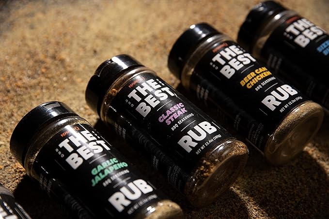 Kosmos Q The Best Classic Steak Seasoning Rub, Garlic Pepper & Paprika BBQ Meat Dry Rub for Prime
