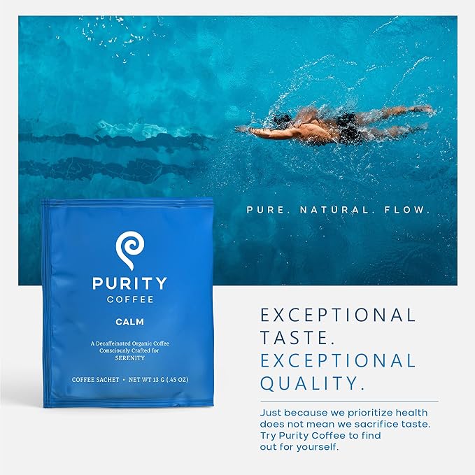 Purity Coffee CALM Decaf Medium Roast Organic Coffee - USDA Certified Organic Specialty Grade