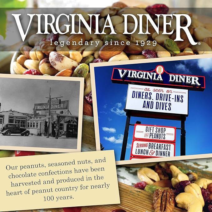 Virginia Diner Flavored Peanuts: Gourmet Street Taco Seasoning, Virginia Nuts, 18 Ounce Tin