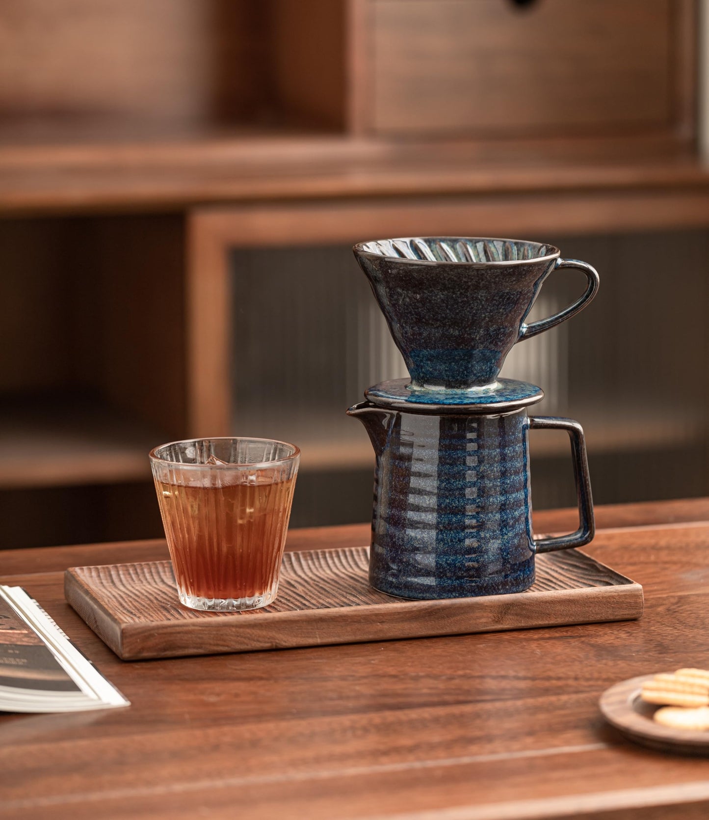 HYAXGM Pour Over Coffee Maker,Ceramic Coffee Maker With 40 pcs Paper Filter,15oz/450ml Pour Over