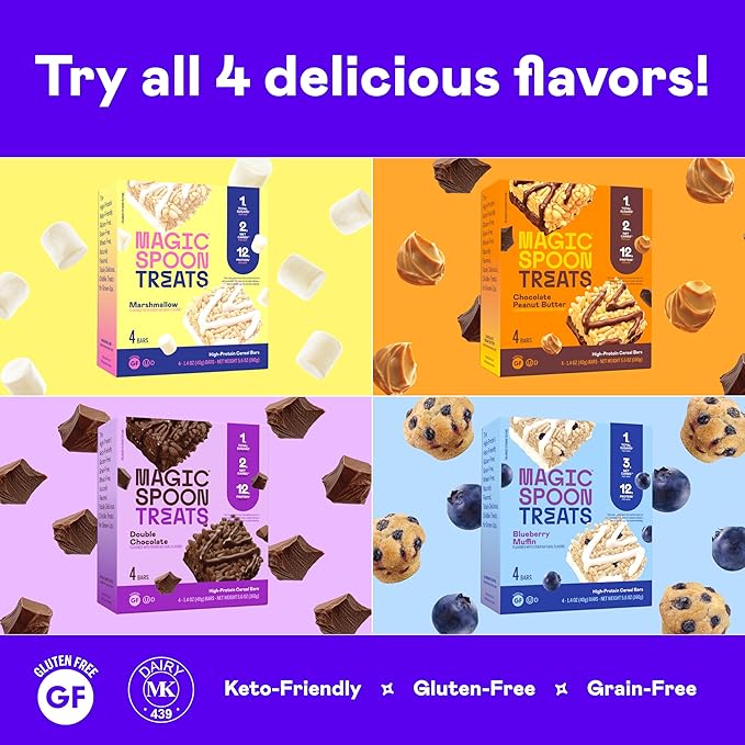 MAGIC SPOON Treats - High Protein, Low Carb, Keto Friendly, Low Sugar, Gluten Free, Crispy Protein