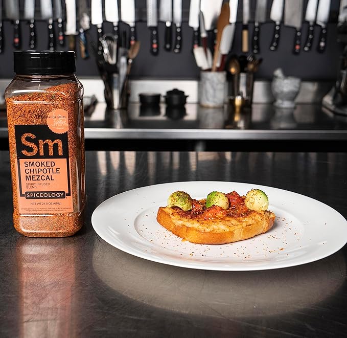 Spiceology & Derek Wolf - Smoked Chipotle Mezcal BBQ Rub - Spirit-Infused Barbeque Rubs, Spices and