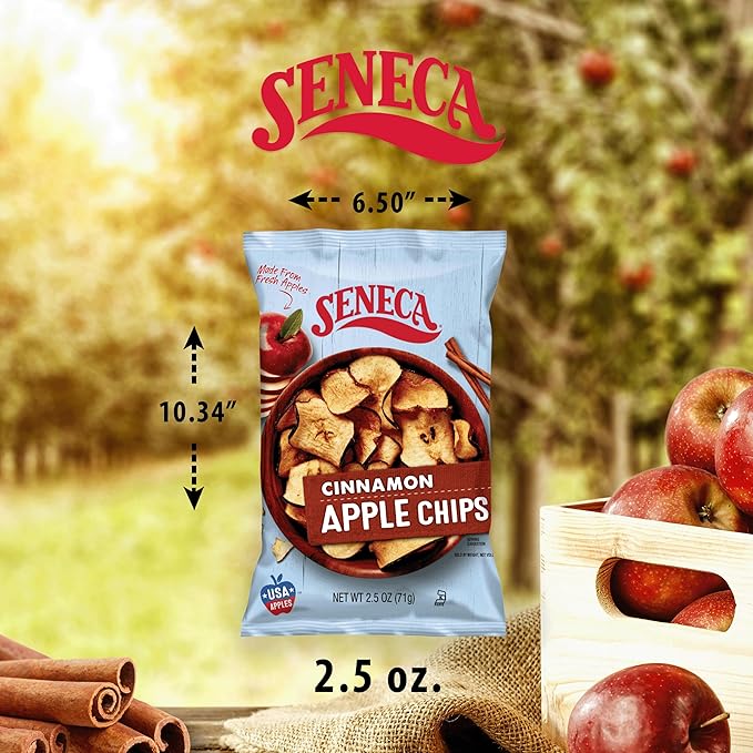 Seneca Cinnamon Apple Chips | Made from Fresh Apples | 100% Red Delicious Apples | Yakima Valley