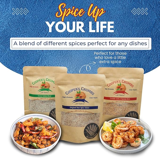 Cooper's Crumbs All Natural Gluten Free Low Carb Bread Crumb Alternative, High Protein, Vegan