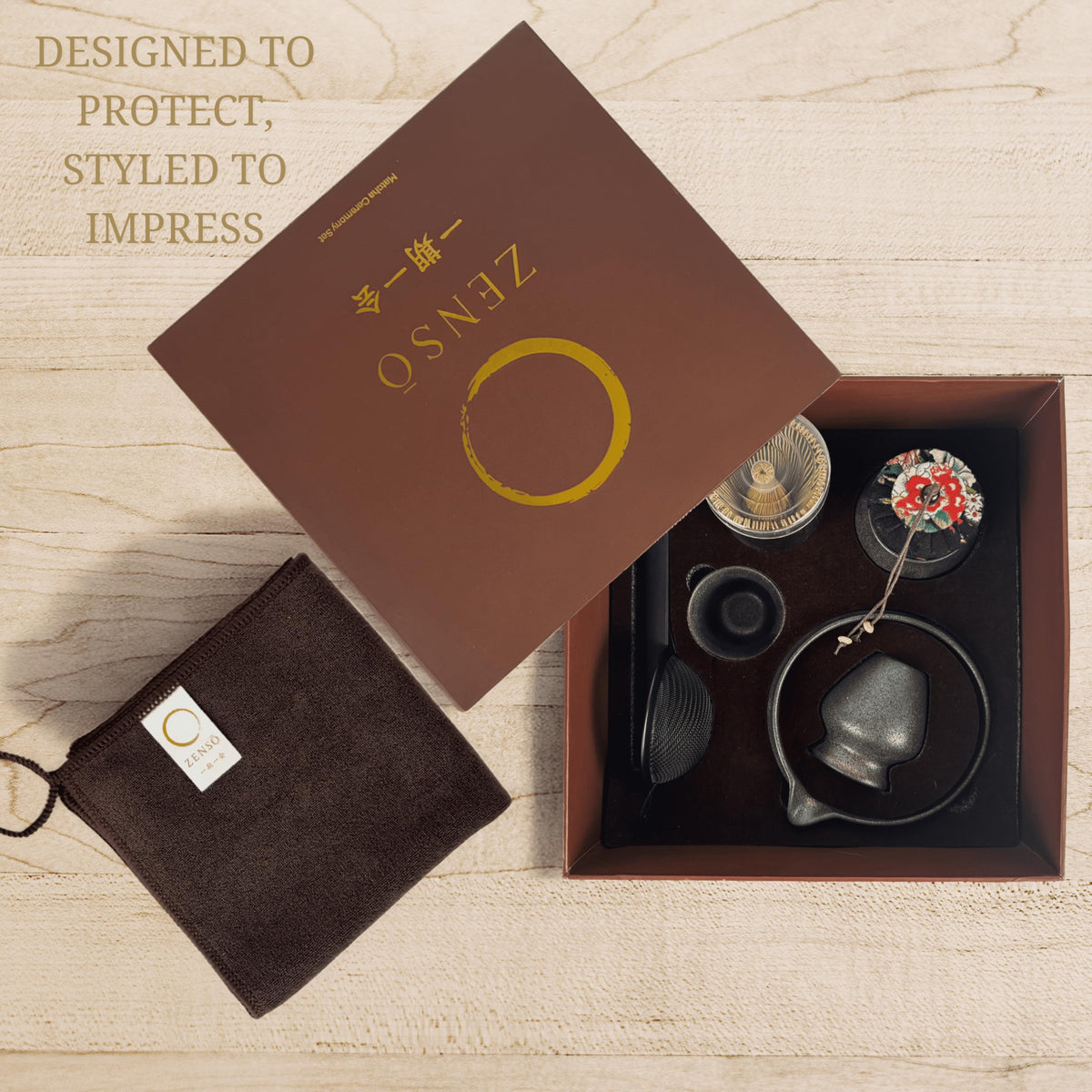 ZENSO Premium Matcha Whisk Set – 10 Piece Japanese Matcha Tea Ceremony Kit | Matcha Bowl, Tea