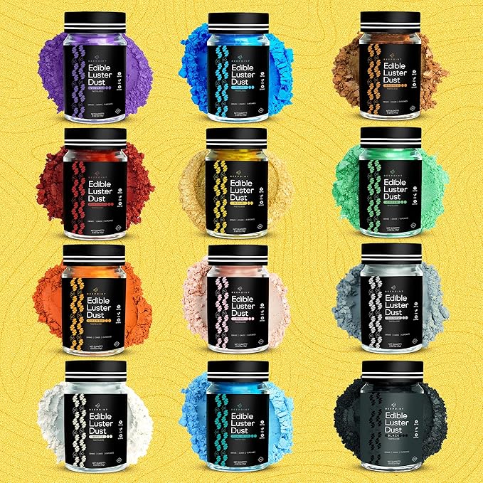 BeePoint Gold Edible Luster Dust 15g - Food Grade, Vibrant Color Shimmer Powdered Dust for Drinks