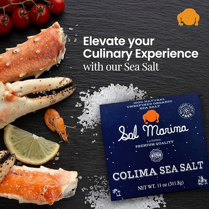 SAL MARINA | Unrefined Colima Sea Salt 11oz - Harvested Hand | Kosher Salt 100% Natural - Vegan