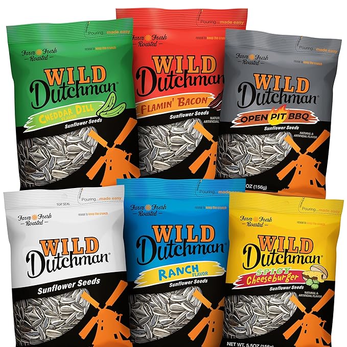 Wild Dutchman, Roasted Sunflower Seeds, Mouth Friendly Recipe for All Day Snacking, Spicy