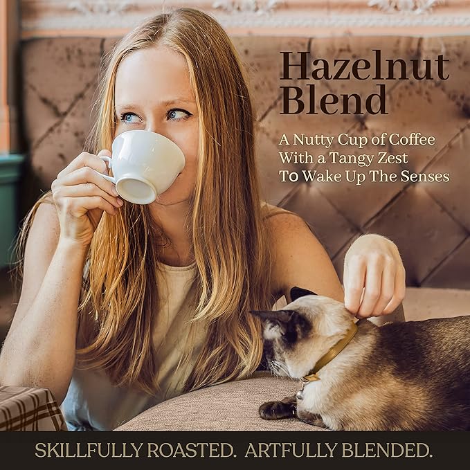 Coffea Flavor Fine Organic Coffee - Hazelnut Ground Coffee Medium Roast | 100% Arabica Coffee|