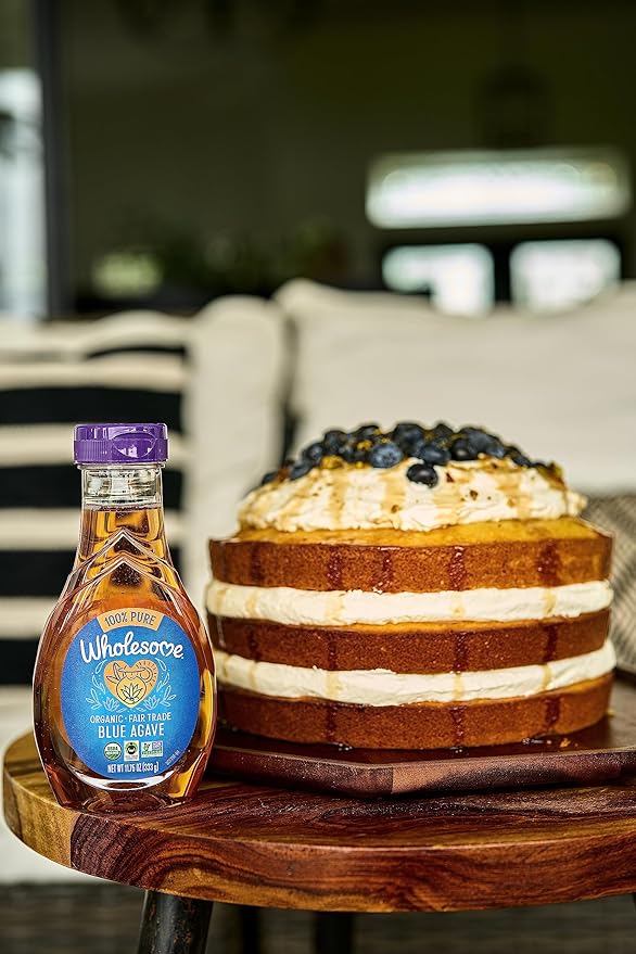 Wholesome Sweeteners 11.75-Ounce Organic Blue Agave Nectar, Fair Trade, 100% Pure, Non GMO, Gluten