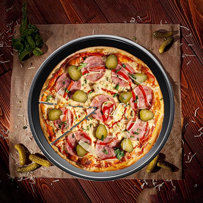 7 inch Pizza pan of 3 Stainless Steel Pizza Plates Non Stick Bakeware Sets Pizza Baking pans Set