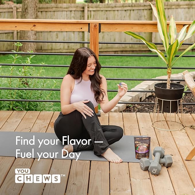 YouChews Coffee Chews - Grab & Go Energy with 100mg per Chew of Clean, Green Caffeine. With Real
