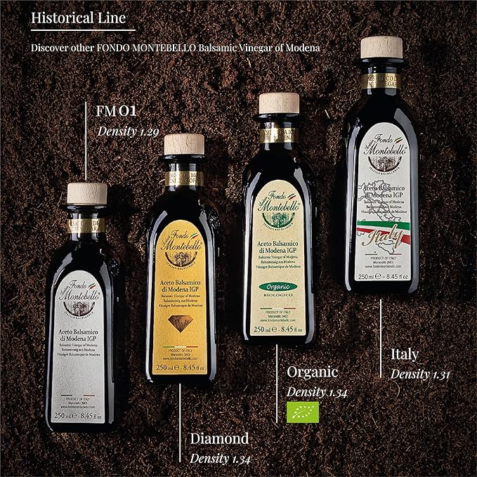 Balsamic Vinegar of Modena 8.45 fl.oz. (250ml), IGP-Certified Dense Balsamic Vinegar with a Bold