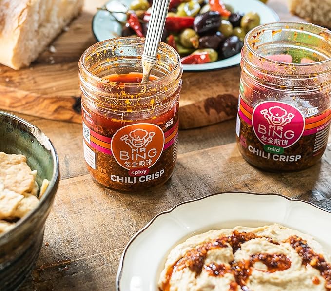 Mr Bing Chili Crisp - Delicious & Flavorful Chili Oil- Made in USA Chili Paste Hot Sauce - Gluten