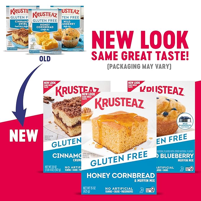 Krusteaz Gluten Free Baking Mix, Double Chocolate Brownie Mix, Gluten Free with No Artificial