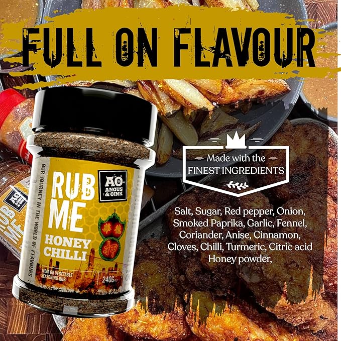 Angus & Oink | Honey Chilli Seasoning | Sweet & Spicy | Perfect for Chicken & Pork | Authentic