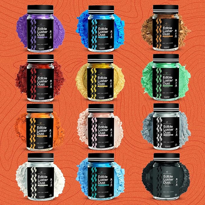 BeePoint Burgundy Edible Luster Dust 15g - Food Grade, Vibrant Color Shimmer Powdered Dust for