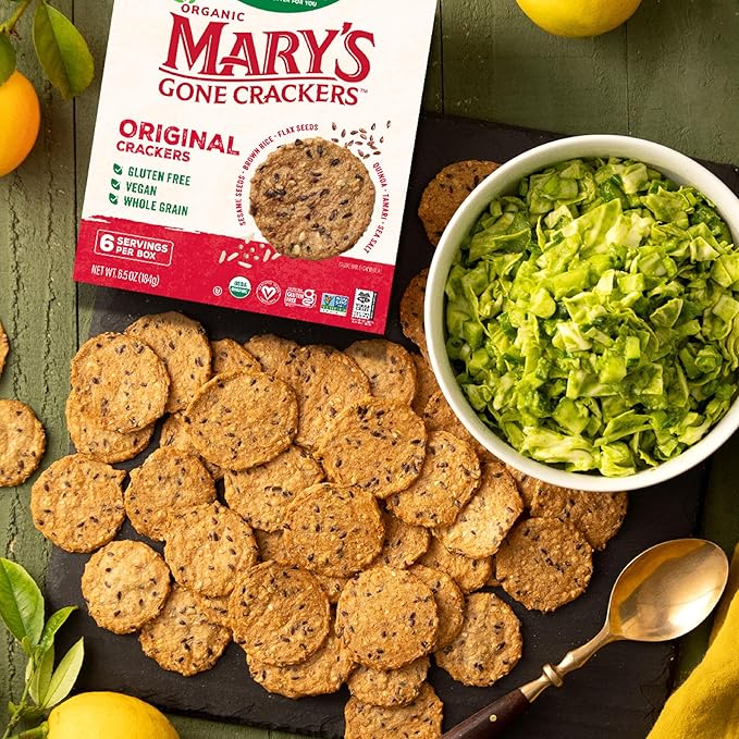 Mary's Gone Crackers Organic Original Crackers - Gluten-Free, NON-GMO, Vegan & Whole Grain, 4 Ounce
