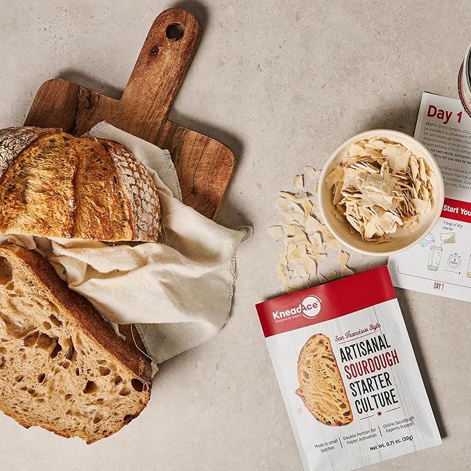KneadAce Sourdough Starter Culture ??Fast-Activating Natural Wild Yeast for Homemade Bread