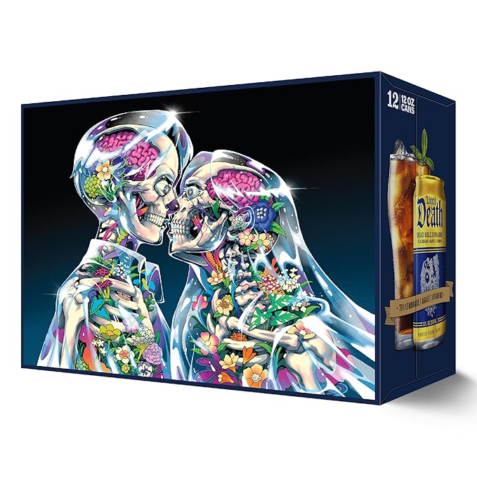 Liquid Death, Dead Billionaire Iced Tea, 12-Pack (12 oz Cans), Half Lemonade Half Black Tea, Low