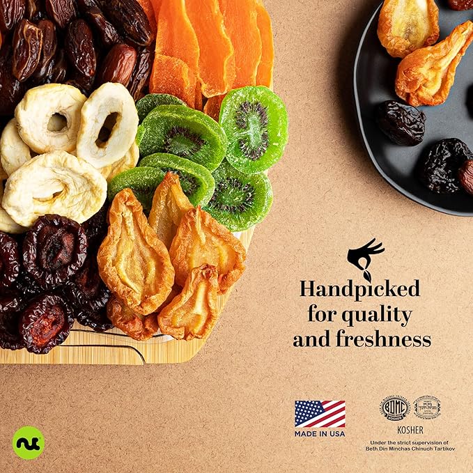 NUT CRAVINGS - Diwali Rosh Hashana & Shana Tova Dried Fruit Flower Arrangement in Wooden