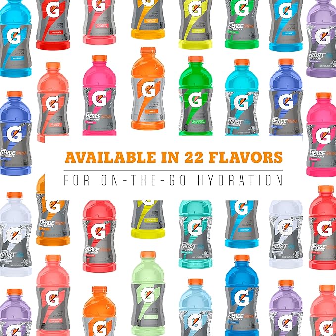 Gatorade Thirst Quencher Sports Drink, Variety Pack, 20oz Bottles, 12 Pack, Electrolytes for