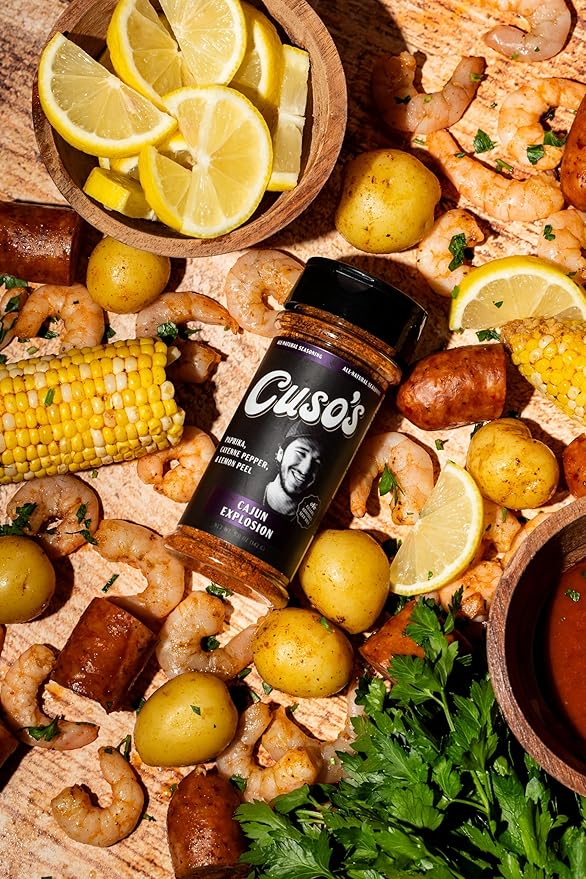 Cuso Cuts Cajun Seasoning - Authentic Louisiana Blend for Chicken, Seafood, Jambalaya & Gumbo - All