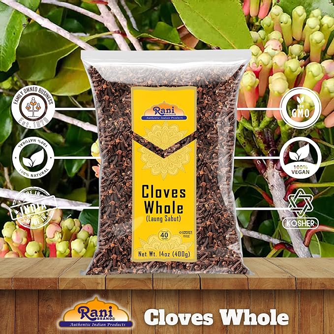 Rani Cloves Whole (Laung) 14oz (400g) Great for Food, Tea, Pomander Balls and Potpourri, Hand