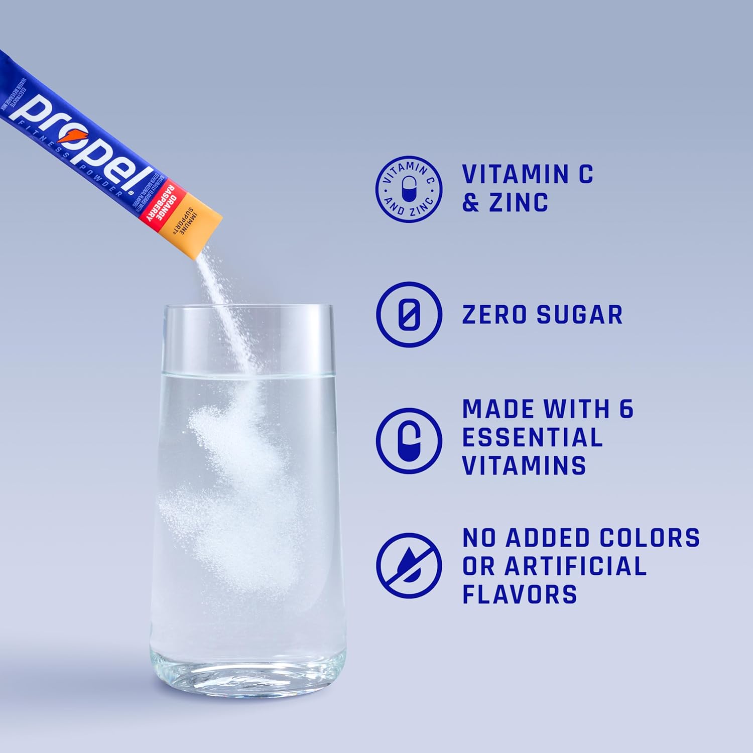 Propel Immune Support Powder Drink Mix, Lemon Blackberry, Zero Sugar Electrolyte Hydration Packets