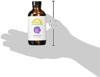 Sun Essential Oils Geranium Essential Oil ??Pure Geranium Extract Aromatherapy Oil (4 Fl Oz)