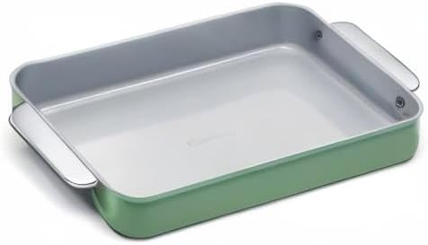 Caraway Non-Stick Ceramic 9”x13” Rectangle Pan - Naturally Slick Ceramic Coating - Non-Toxic, PTFE