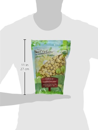 Food to Live Organic Whole Macadamia Nuts, 2 Pounds – Non-GMO, Raw, Shelled, Unsalted, Kosher