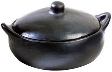 Authentic Chamba Casserole - Elegant, All-Natural Black Clay Casserole for Braising, Baking and
