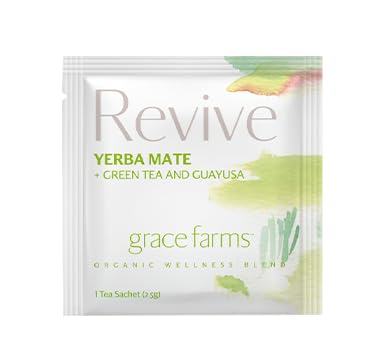 Grace Farms REVIVE Wellness Organic Tea Blend (100 Enveloped Pyramid Sachets w/ String & Tag) |