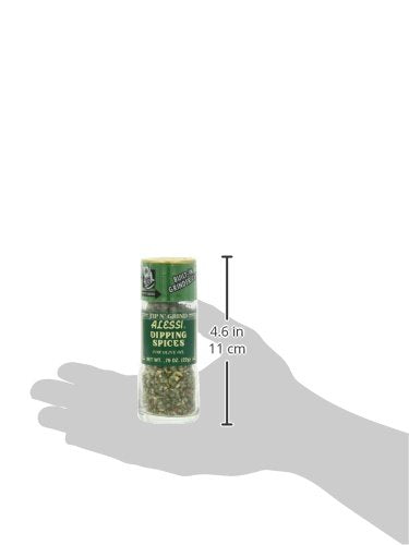 Alessi Herb & Seasoning Grinder, Dipping Spices for Olive Oil, Tip n' Grind (Garlic, 0.76 Ounce
