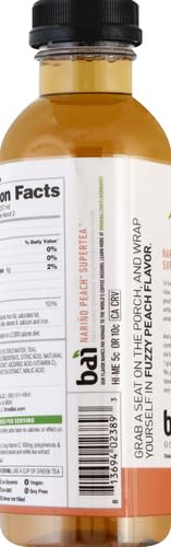Bai Narino Peach Tea, Antioxidant Infused Tea, 18 Fl Oz