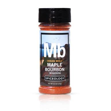 Spiceology & Derek Wolf - Maple Bourbon Seasoning - Sweet & Smoky Barbeque Rubs, Seasonings and