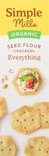 Simple Mills Organic Seed Crackers, Everything - Gluten Free, Vegan, Healthy Snacks, Paleo Friendly, 4.25 Ounce (Pack of 2)