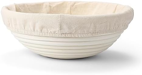 Saint Germain Bakery Premium Round Bread Banneton Basket with Liner - Perfect Brotform Proofing