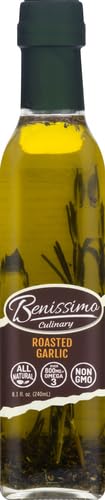 Benissimo Roasted Garlic Herb Infused Oil, All Natural Gourmet Cooking Oil with Slow-Roasted Garlic