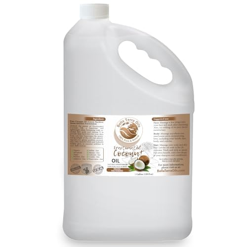 Bella Terra Oils Fractionated Coconut Oil (MCT Oil) ??1gallon, Deeply Hydrating and Nourishing