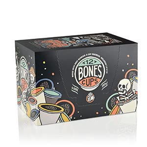 Bones Coffee Company Flavored Coffee Bones Cups French Vanilla Flavored Pods | 12ct Single-Serve
